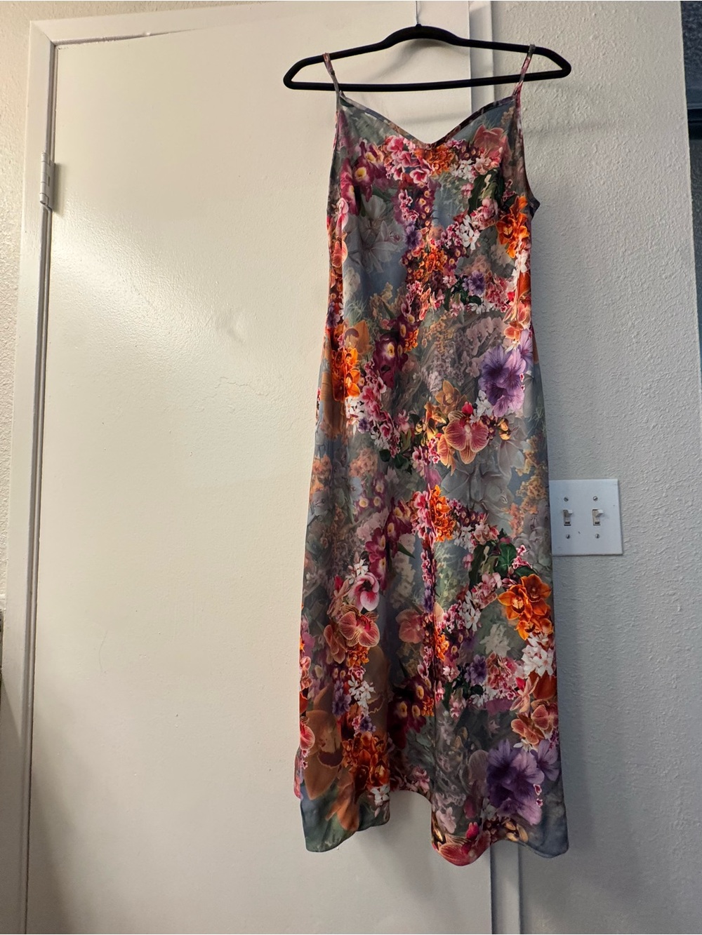 All Saints Floral Slip Midi Dress.